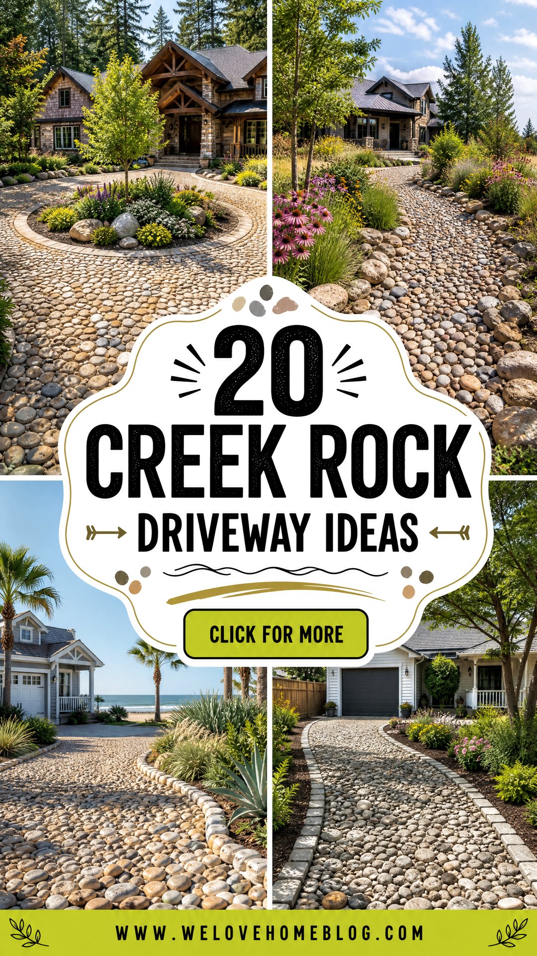 20 Creek Rock Driveway Ideas for a Natural Rugged Entrance - 20 Creek Rock Driveway Ideas for a Natural, Rugged Entrance