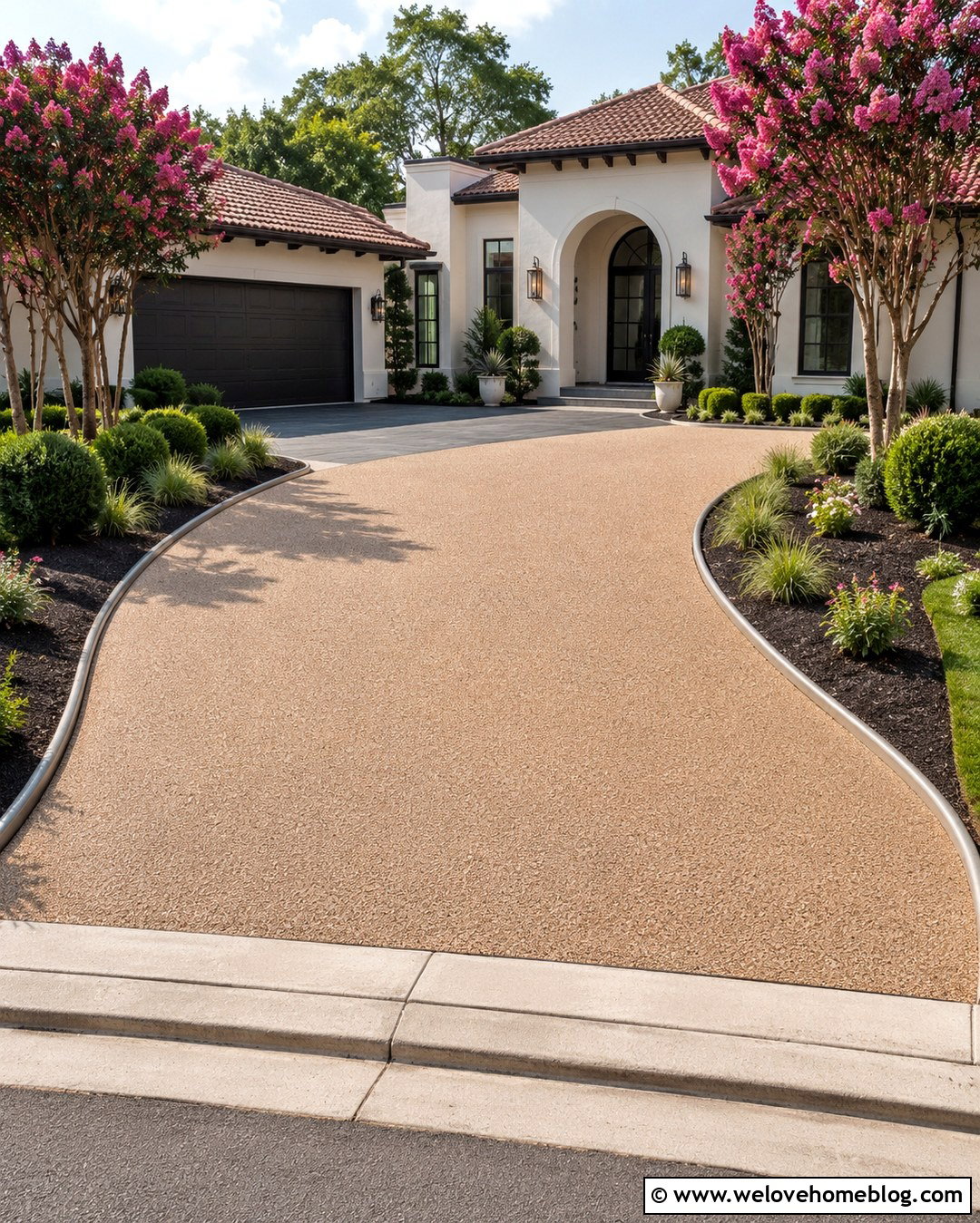 Crepe Myrtle Resin Driveway - 20 crepe myrtle lined driveway ideas