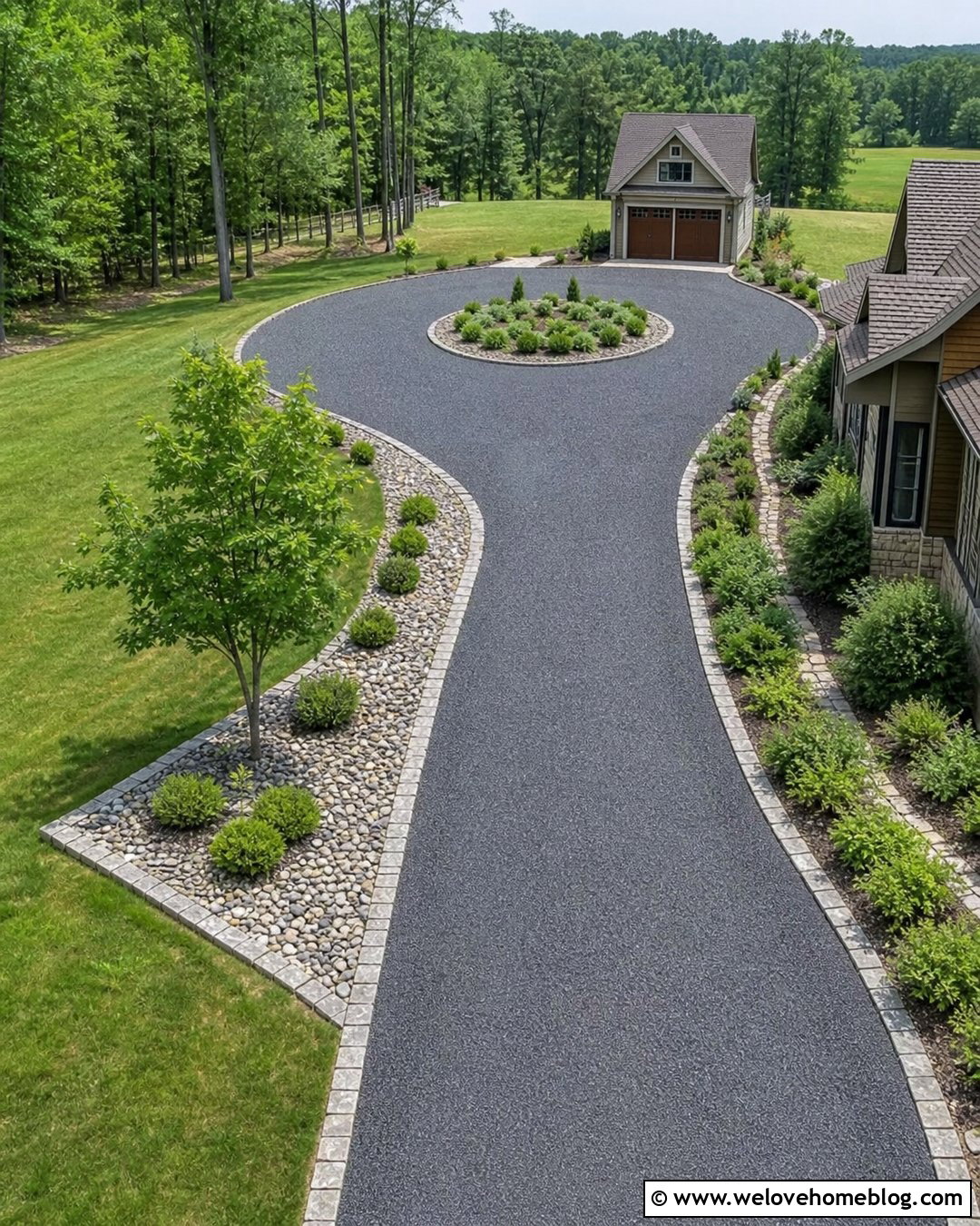 Crushed Asphalt Driveway With Turnaround - 25 Crushed Asphalt Driveway Ideas