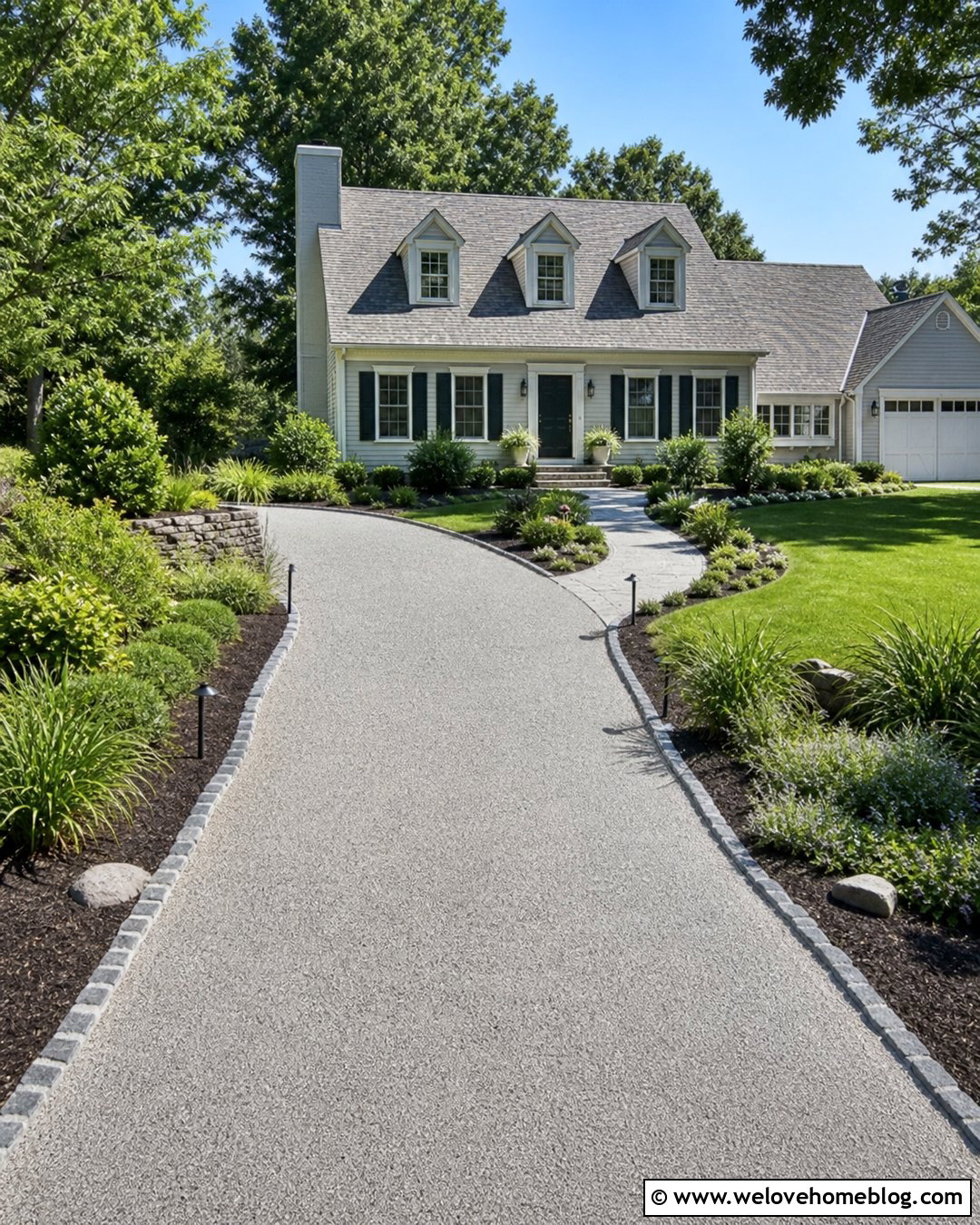 Crushed Concrete Driveway With Landscape Lighting - 25 Crushed Concrete Driveway Ideas