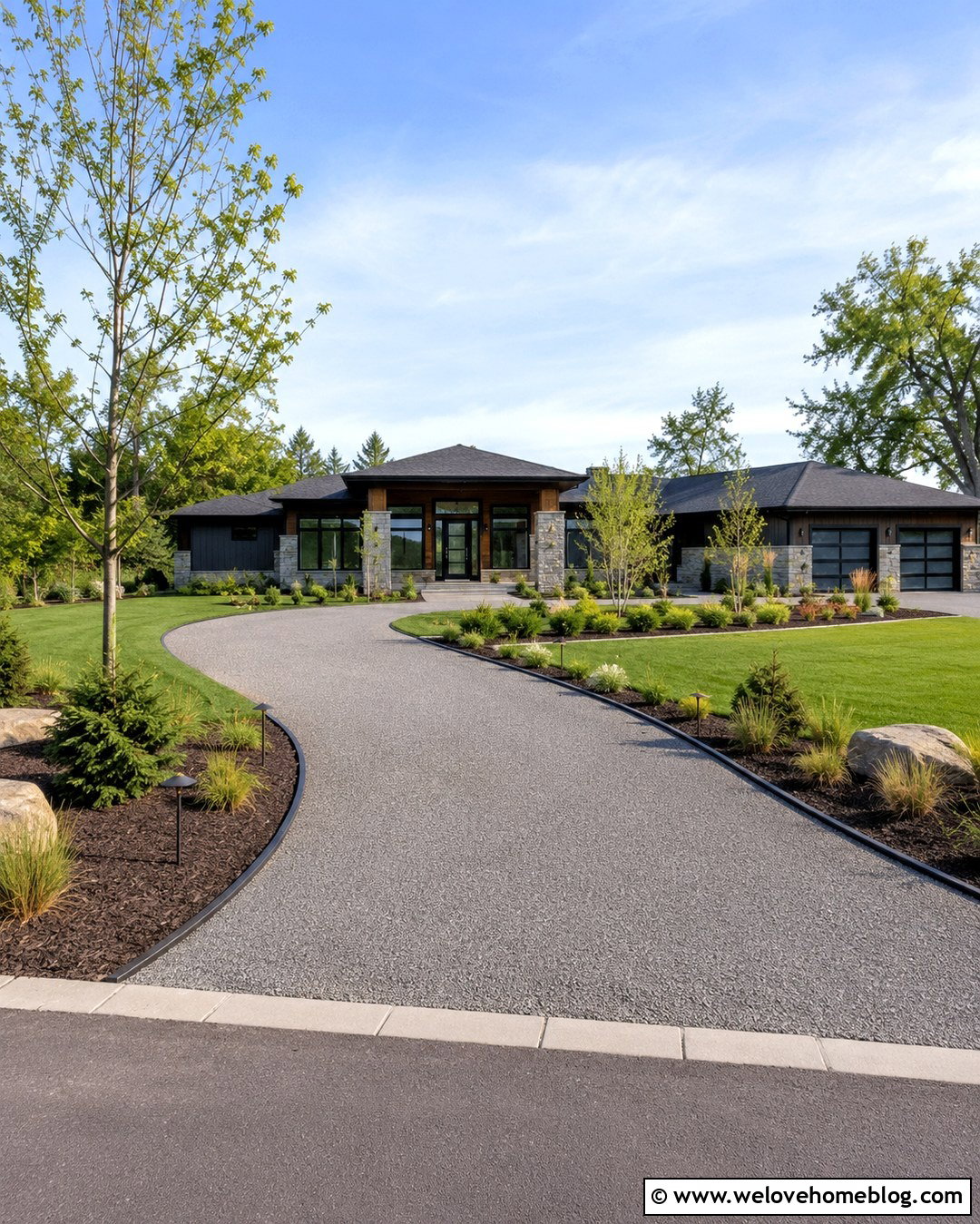 Crushed Concrete Driveway With Low Voltage Lighting - 20 Crushed Concrete Driveway Ideas