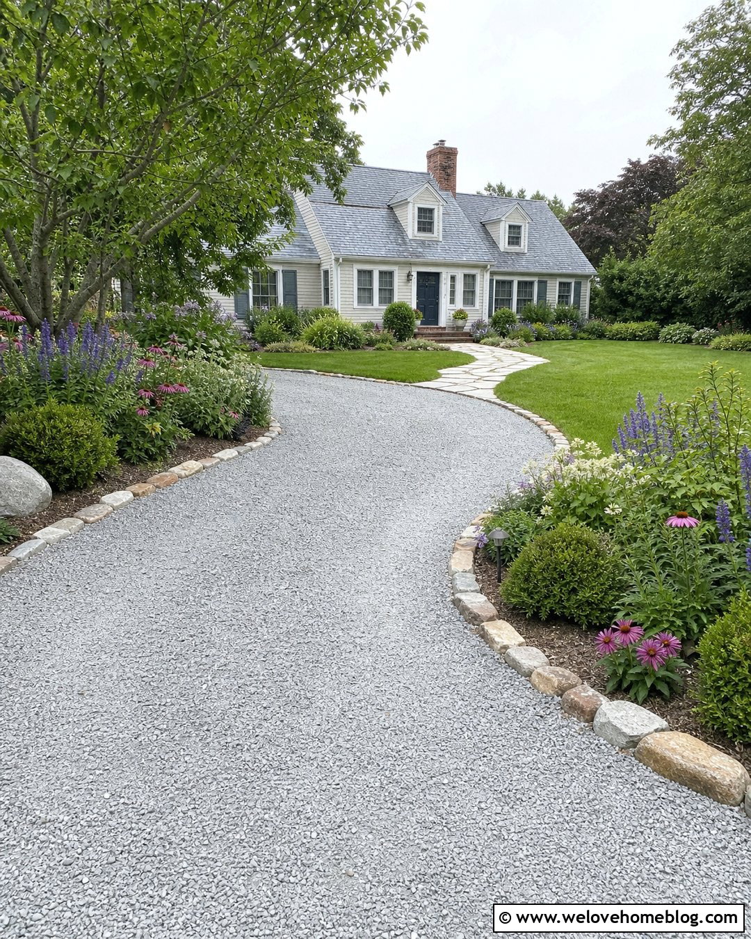 Crushed Concrete Driveway With Natural Stone Edging - 25 Crushed Concrete Driveway Ideas