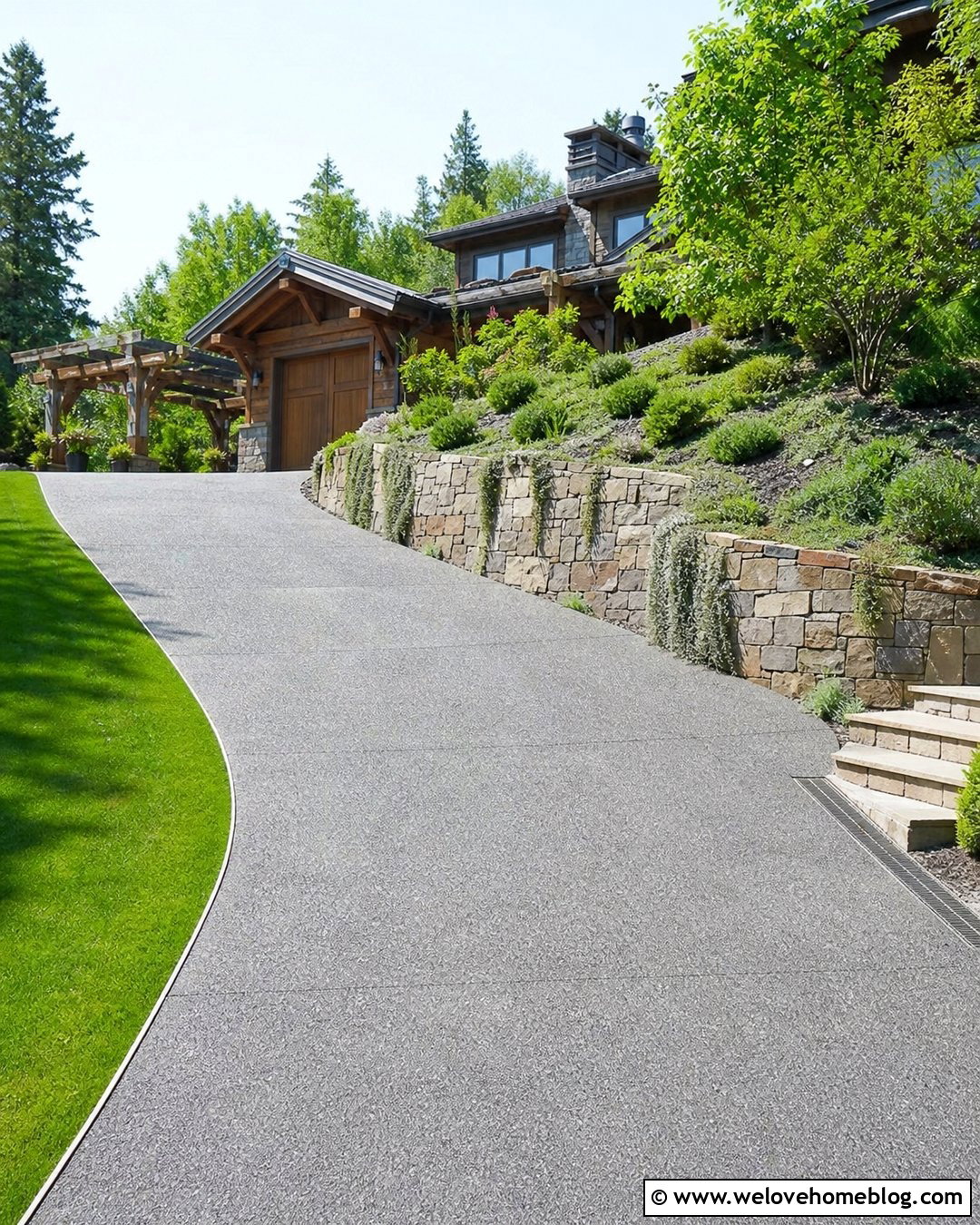 Crushed Concrete Driveway With Retaining Wall - 25 Crushed Concrete Driveway Ideas