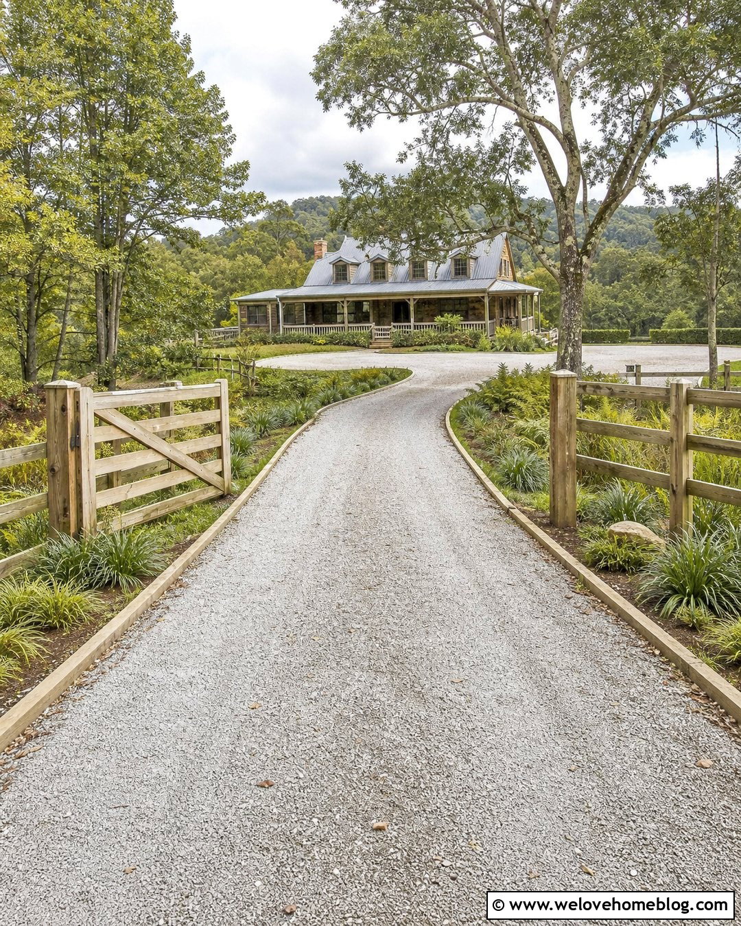 Crushed Concrete Driveway With Timber Edging - 25 Crushed Concrete Driveway Ideas