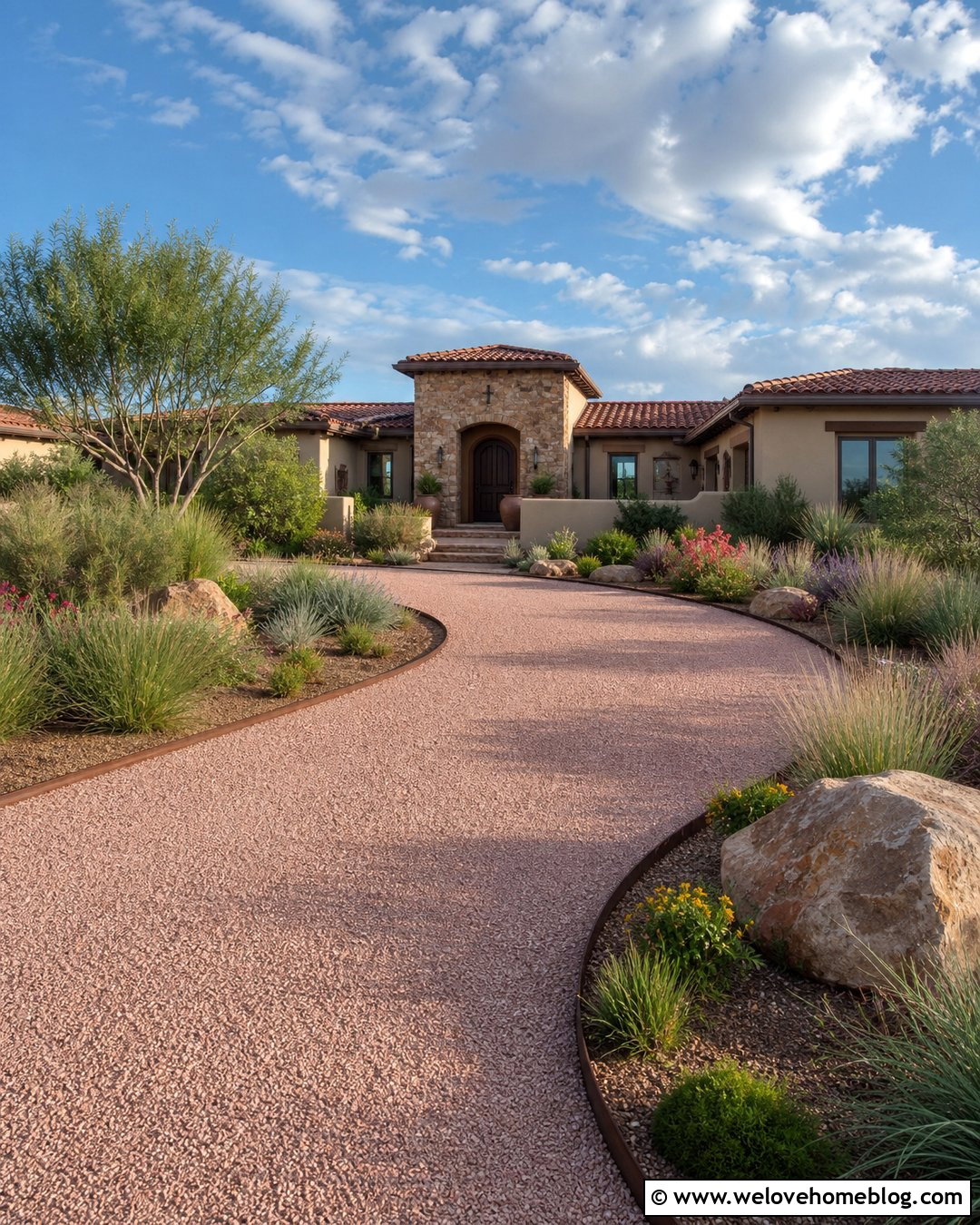 Crushed Granite Driveway With Native Landscaping - 50 gravel driveway ideas