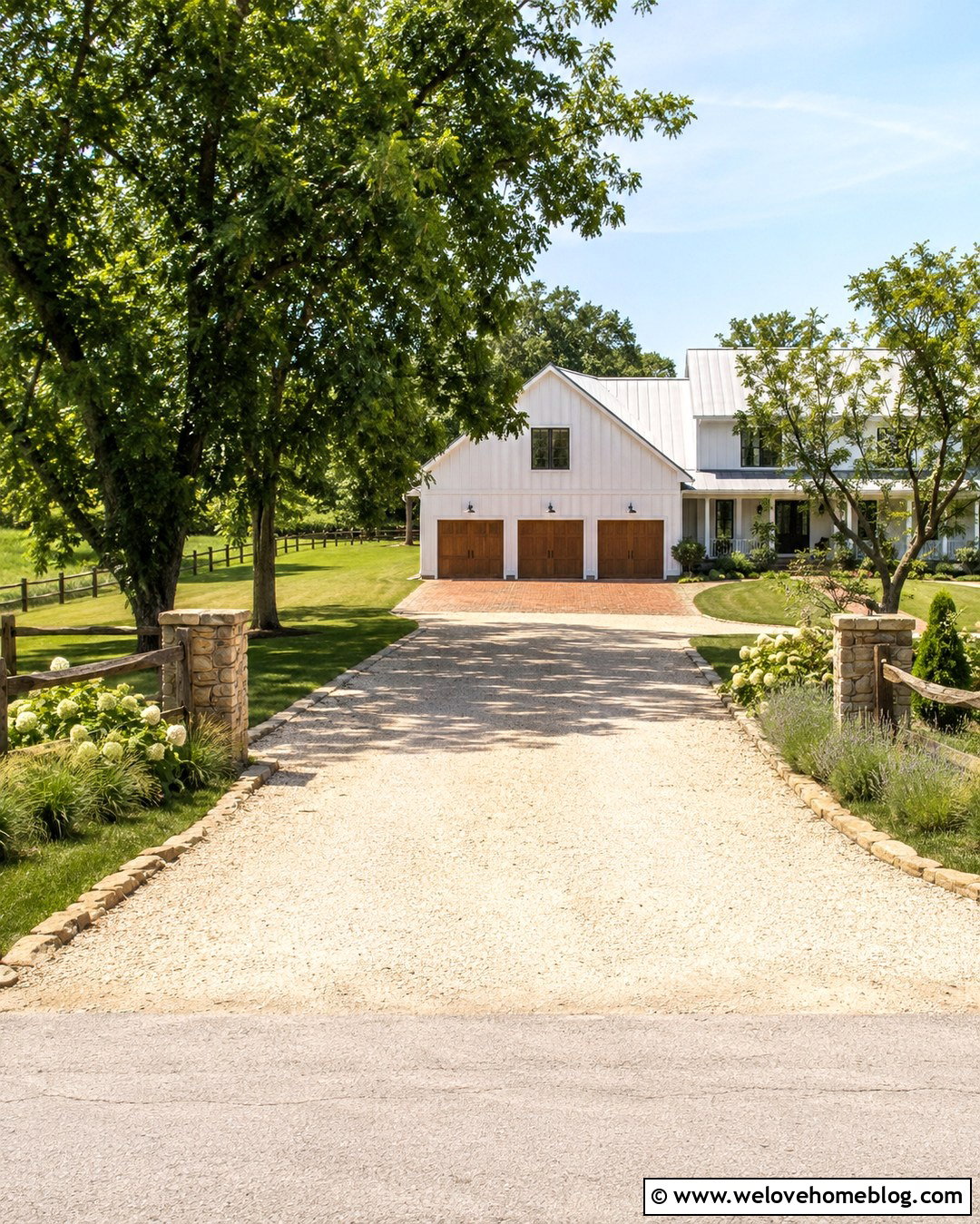 Crushed Limestone Car Driveway - 20 3 Car Driveway Ideas