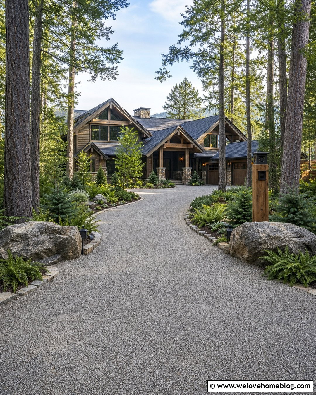 Crushed Limestone Driveway With Boulder Edging - 25 Crushed Limestone Driveway Ideas