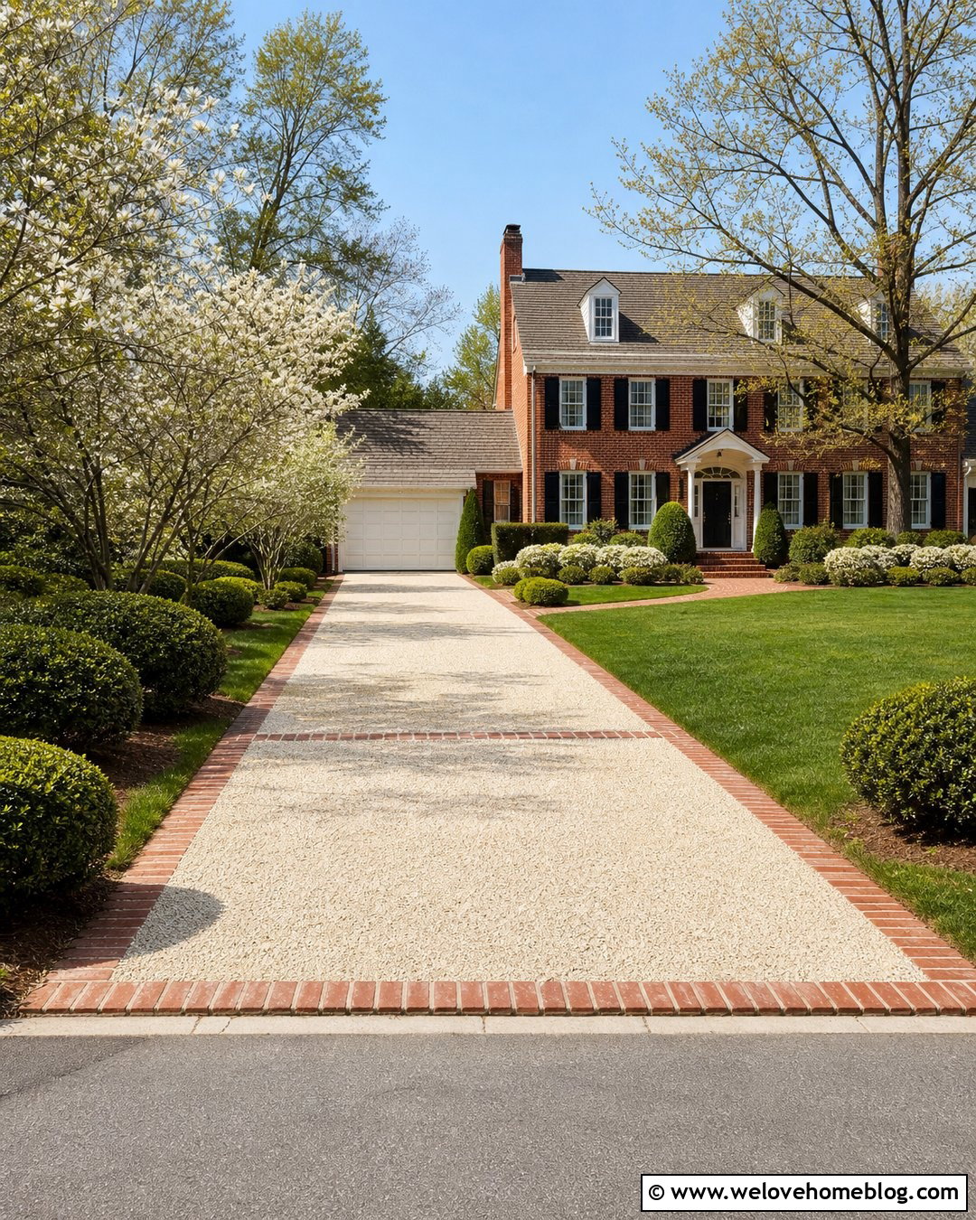 Crushed Limestone Driveway With Brick Borders - 20 how to make a gravel driveway look nice ideas