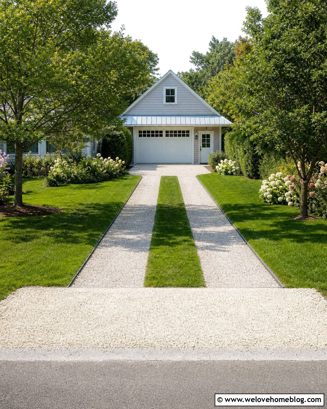 Crushed Limestone Driveway With Grass Center Strip - 25 Crushed Limestone Driveway Ideas