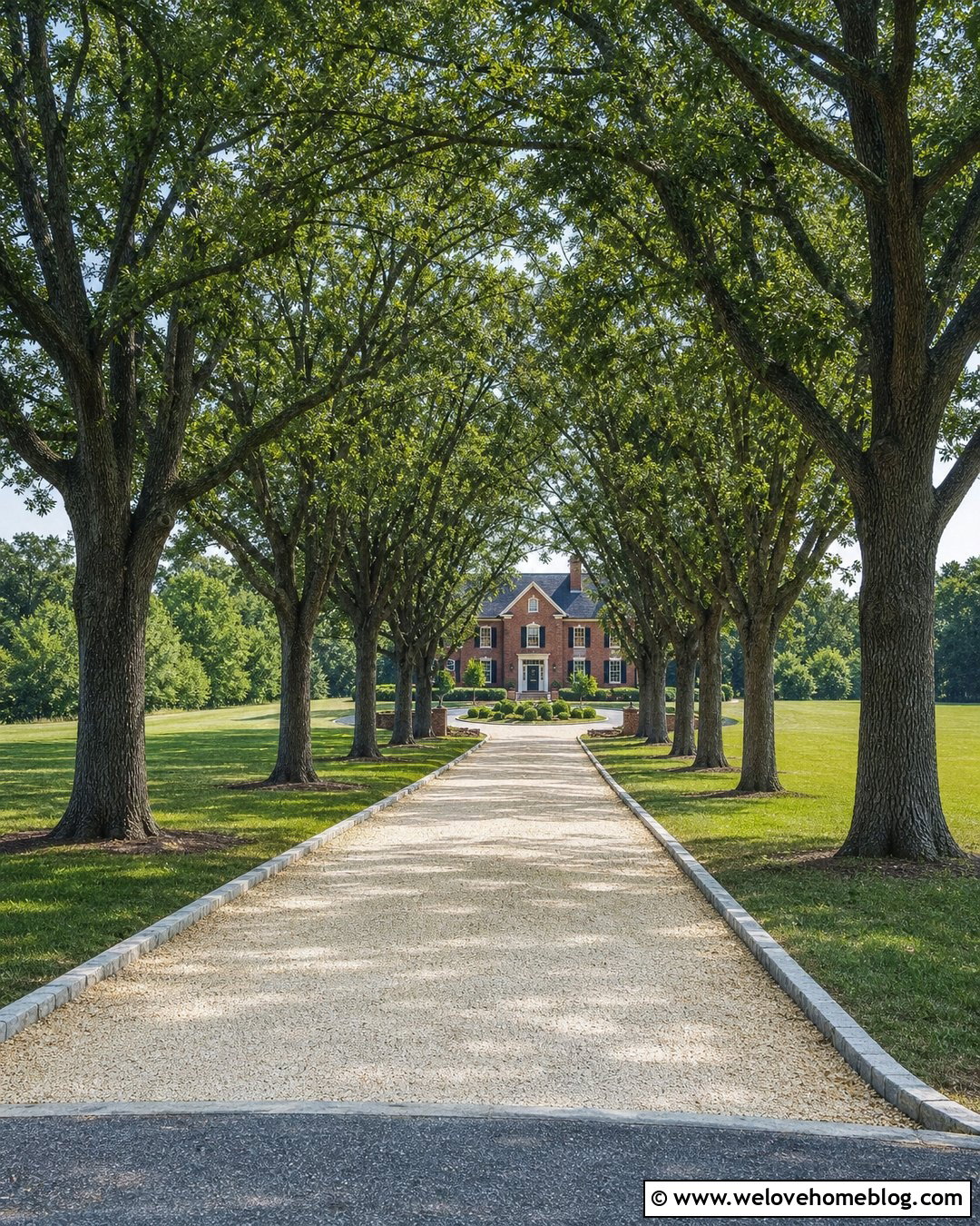 Crushed Limestone Farmhouse Driveway - 35 farmhouse driveway ideas