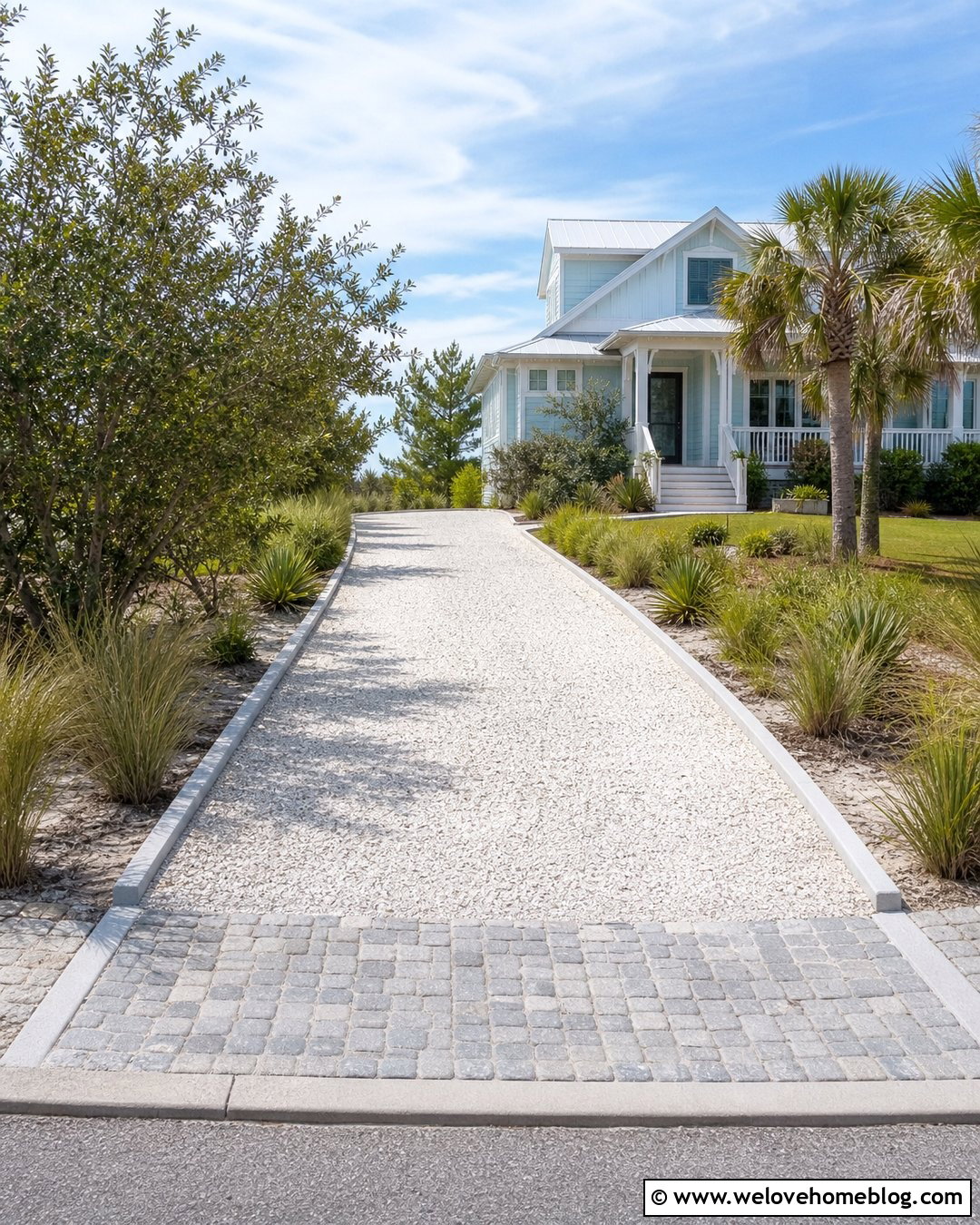 Crushed Shell Driveway - 20 Driveway Surfaces Ideas