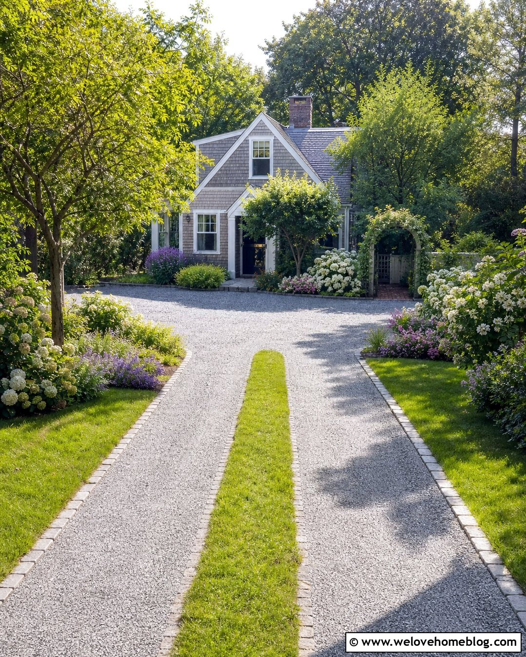 Crushed Stone Driveway With Grass Center Strip - 25 Crushed Stone Driveway Ideas