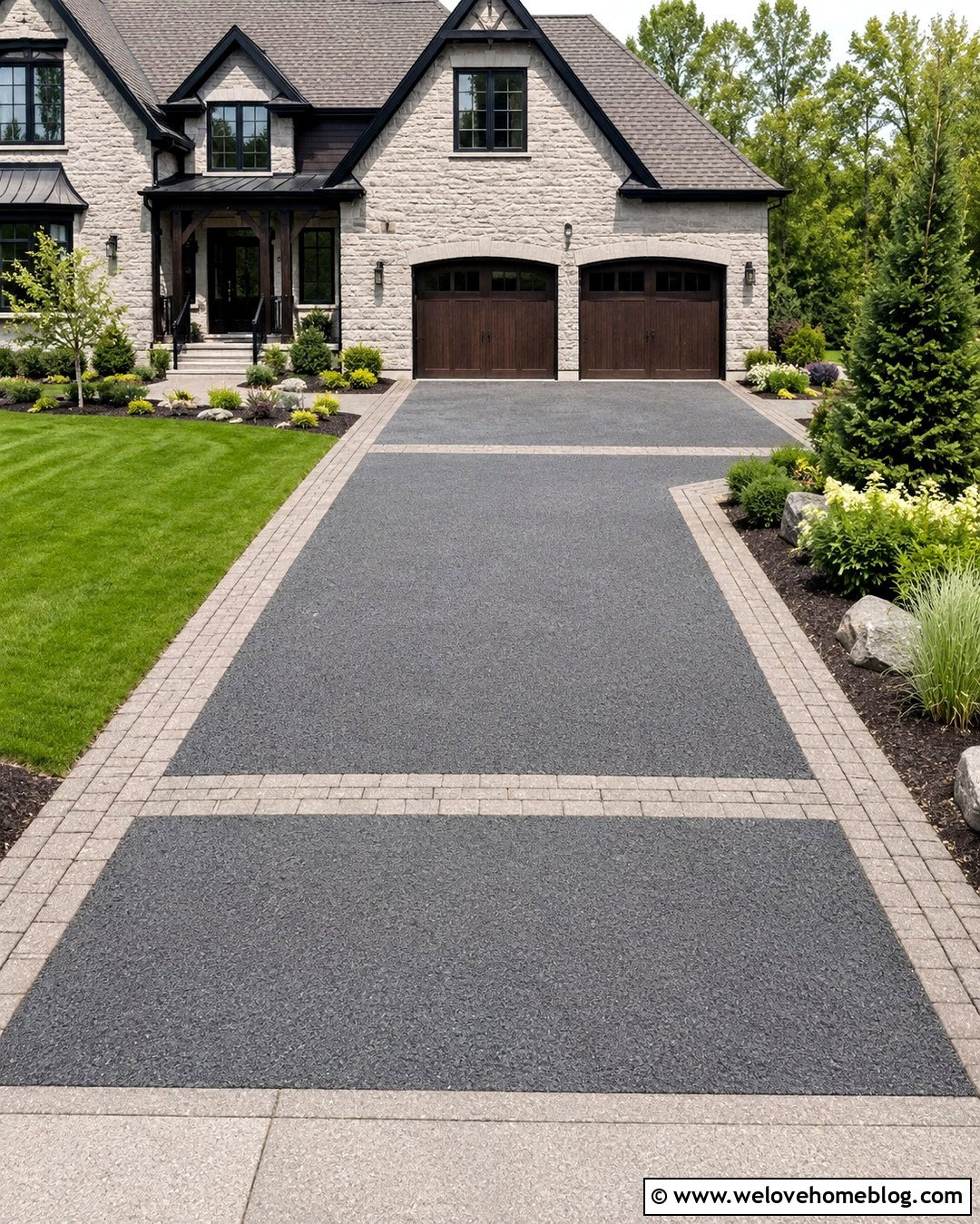 Crusher Run Driveway With Paver Ribbon Border - 20 Crusher Run Driveway Ideas