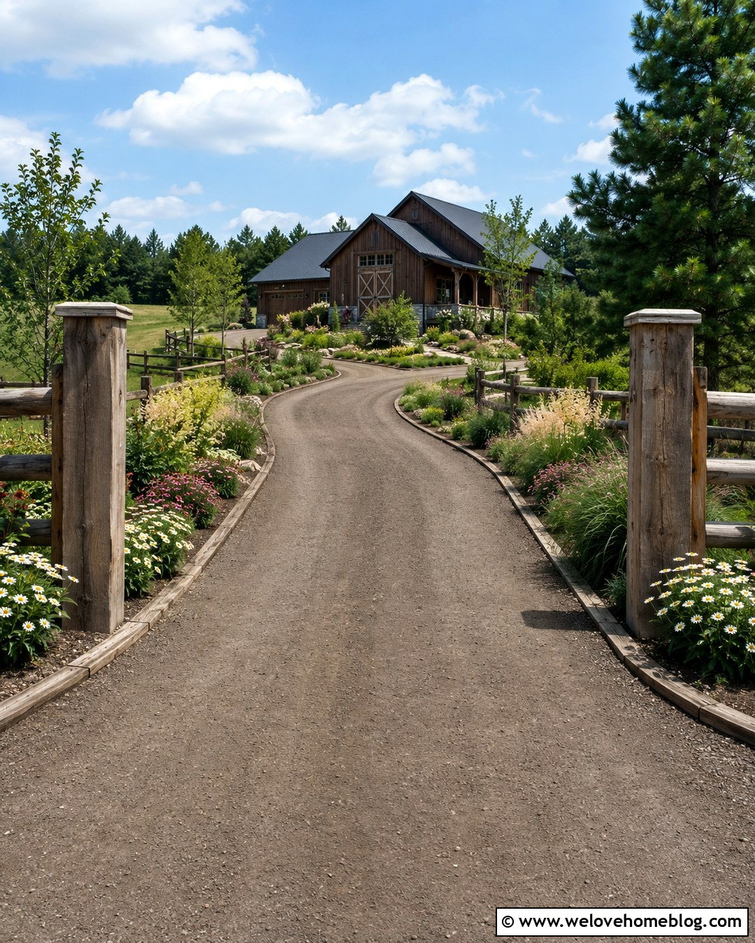 Crusher Run Driveway With Split Rail Fence - 20 Crusher Run Driveway Ideas