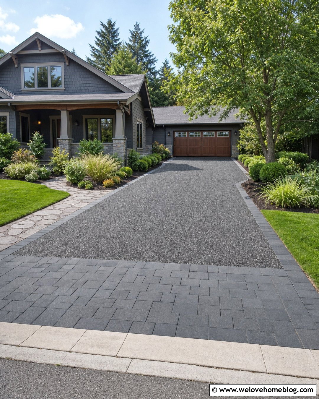 Crusher Run Gravel Driveway With Paver Apron - 20 Gravel Driveway Pictures Ideas