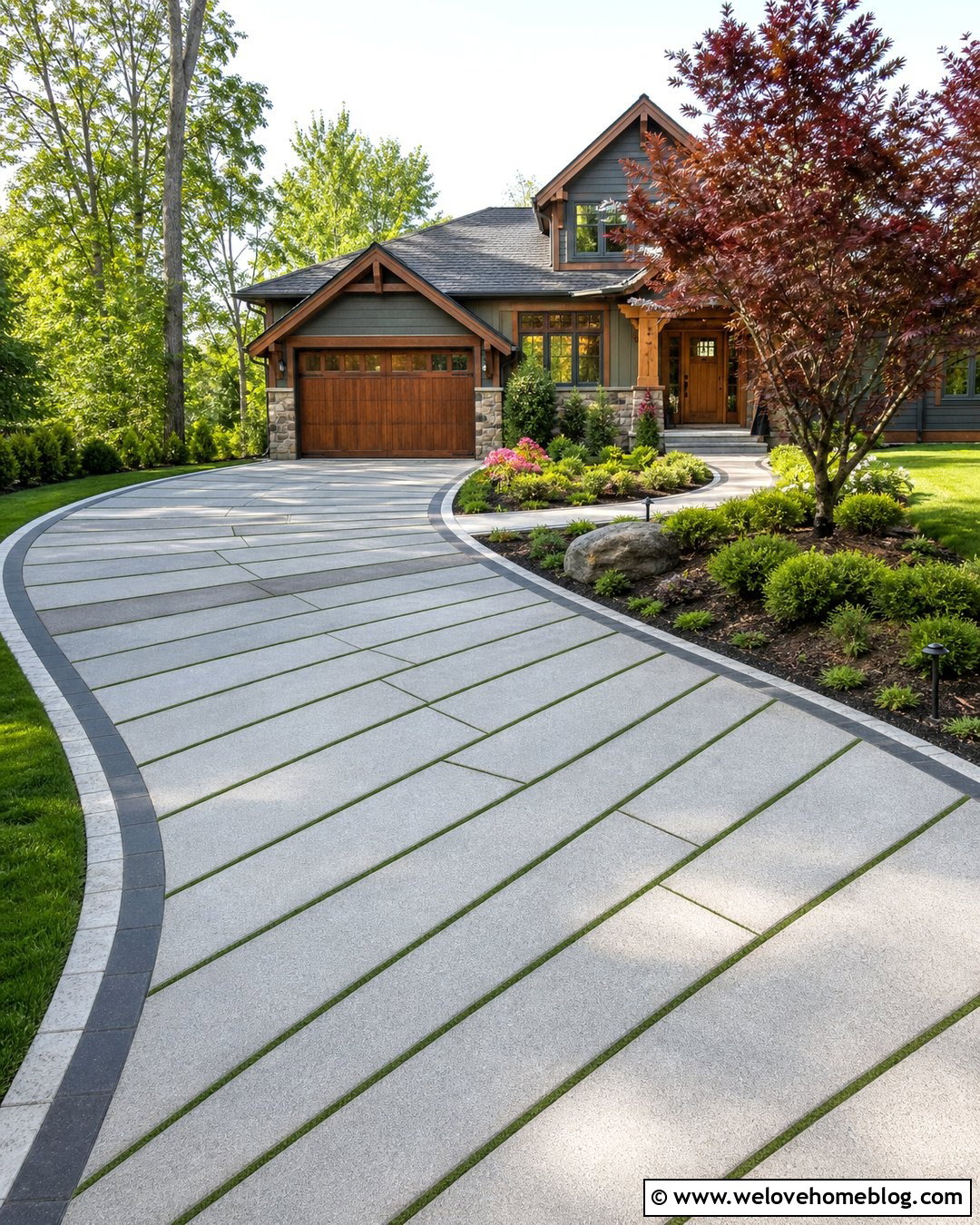 Curved Artificial Turf Driveway - 20 Artificial Turf Driveway Ideas