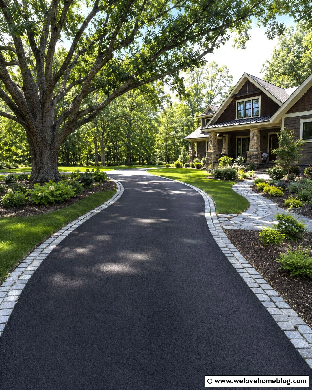 Curved Asphalt Driveway Blueprint - 20 driveway blueprints ideas