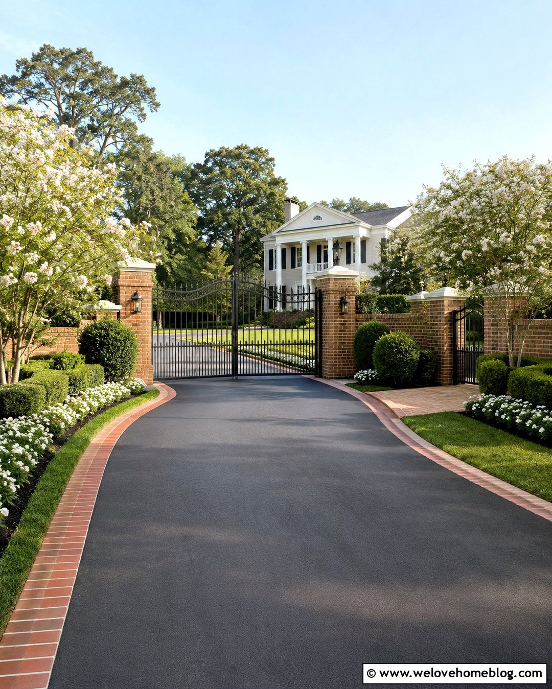 20 Luxury Brick Driveway Gate Ideas for Grand Curb Appeal