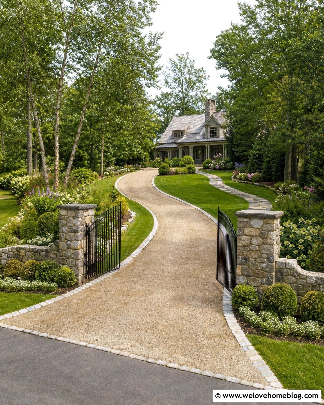 Curved Driveway Fence - 25 Driveway Fencing Ideas