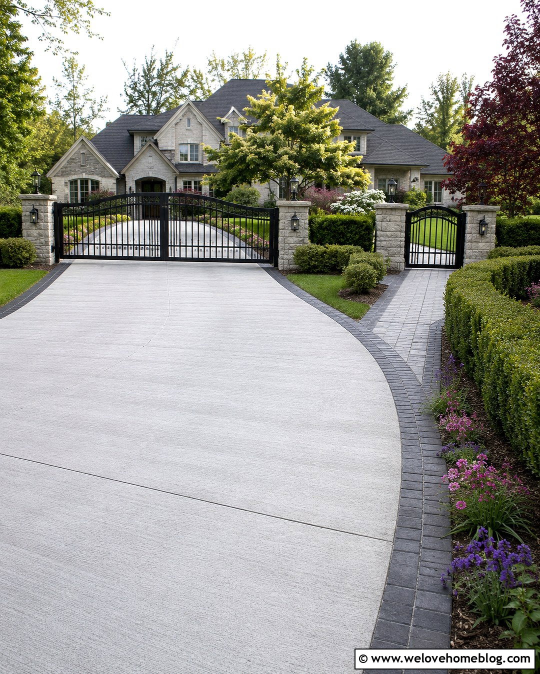 Curved Driveway Gate With Pedestrian Gate - 20 Curved Driveway Gate Style Ideas