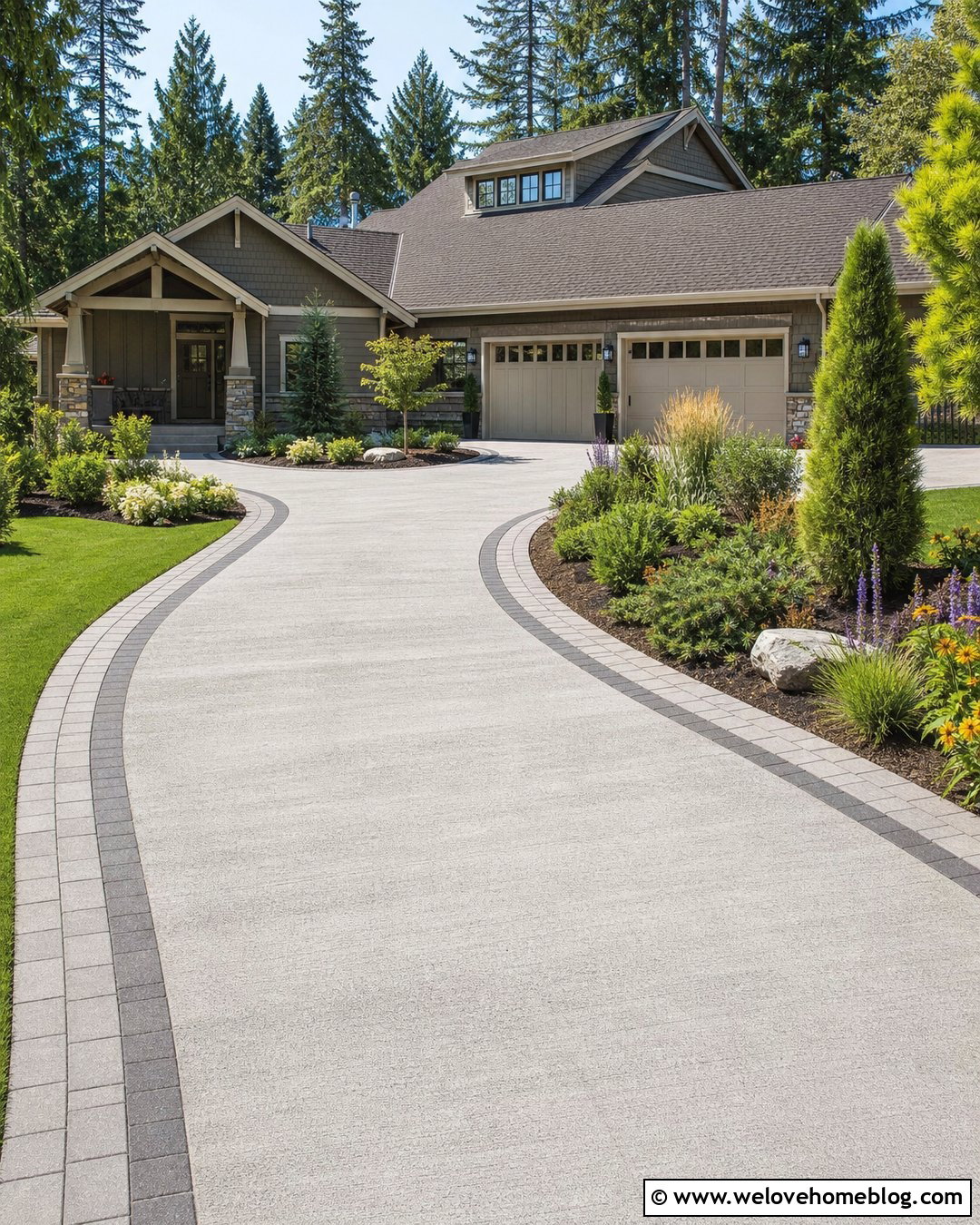 20 Paver Edged Driveway Ideas for a Crisp, Refined Border