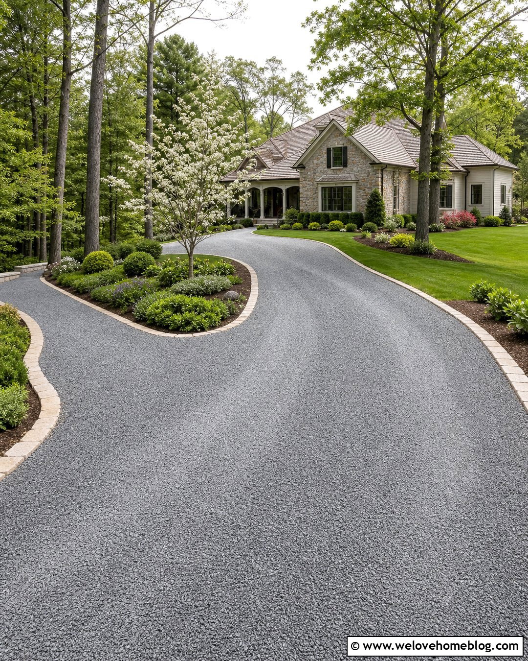 Curved Driveway With Side Parking Spur - 20 Driveways Parking Pad Side Yards Ideas