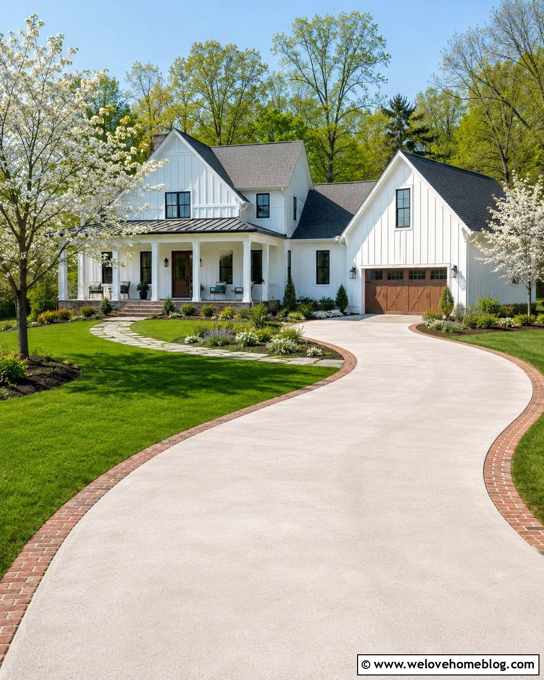 Curved Farmhouse Driveway Clipart - 20 Driveway Clipart Ideas