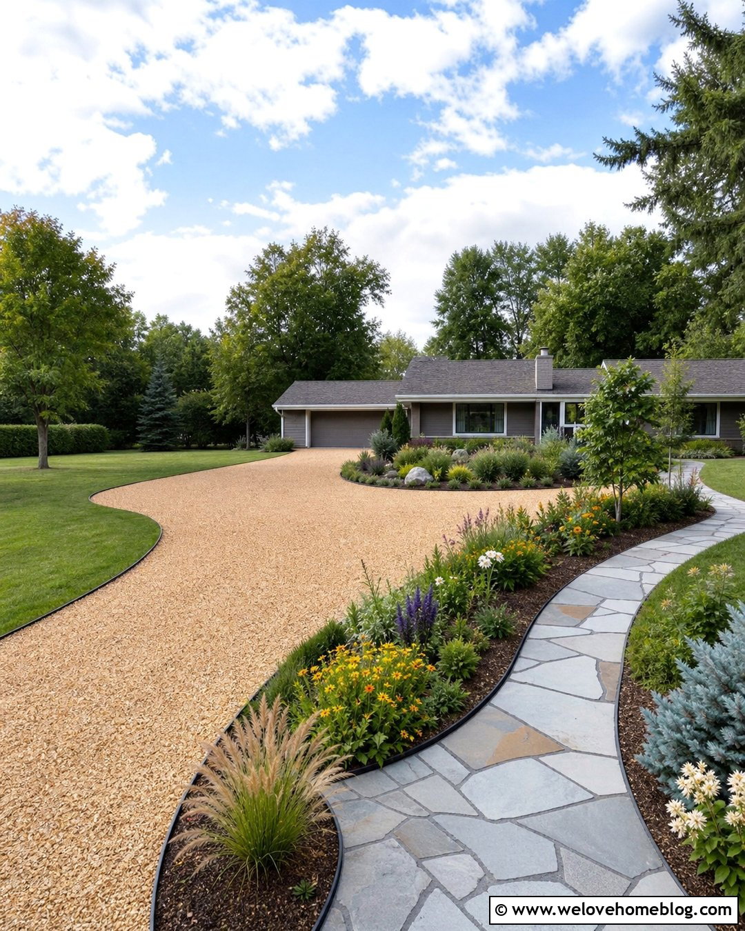 Curved Gravel Driveway Extension - 25 Gravel Driveway Extension Ideas