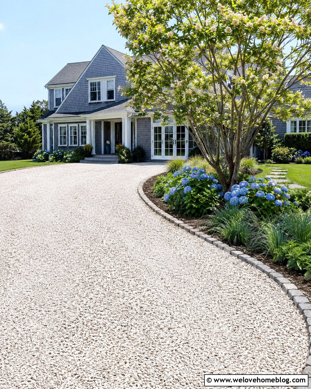 Curved Oyster Shell Driveway - 20 Oyster Shell Driveway Ideas