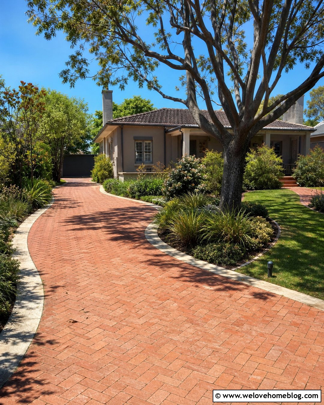 Curved Recycled Brick Driveway - 20 Recycled Brick Driveway Australia Ideas