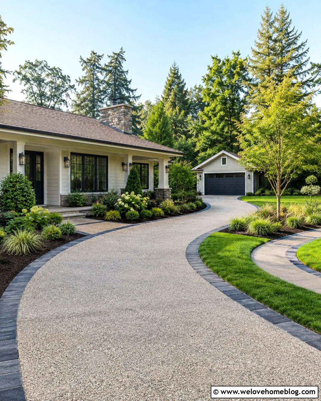 Curved Side Driveway Around House - 20 Side Of House Driveway Ideas