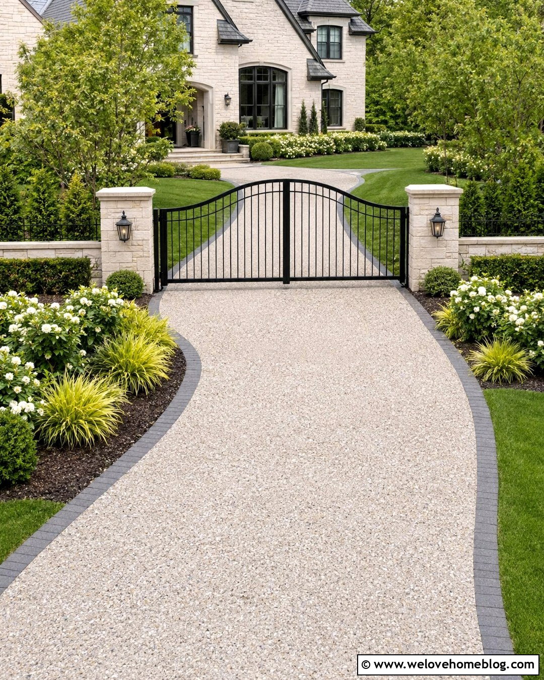 Curved Top Metal Driveway Gate - 20 Driveway Entry Gates Ideas