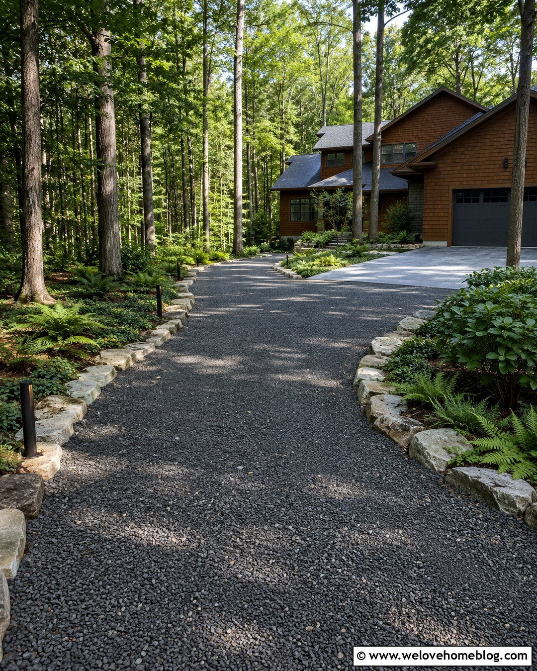 Curvy Driveway Through A Wooded Yard - 20 Curvy Driveway Ideas