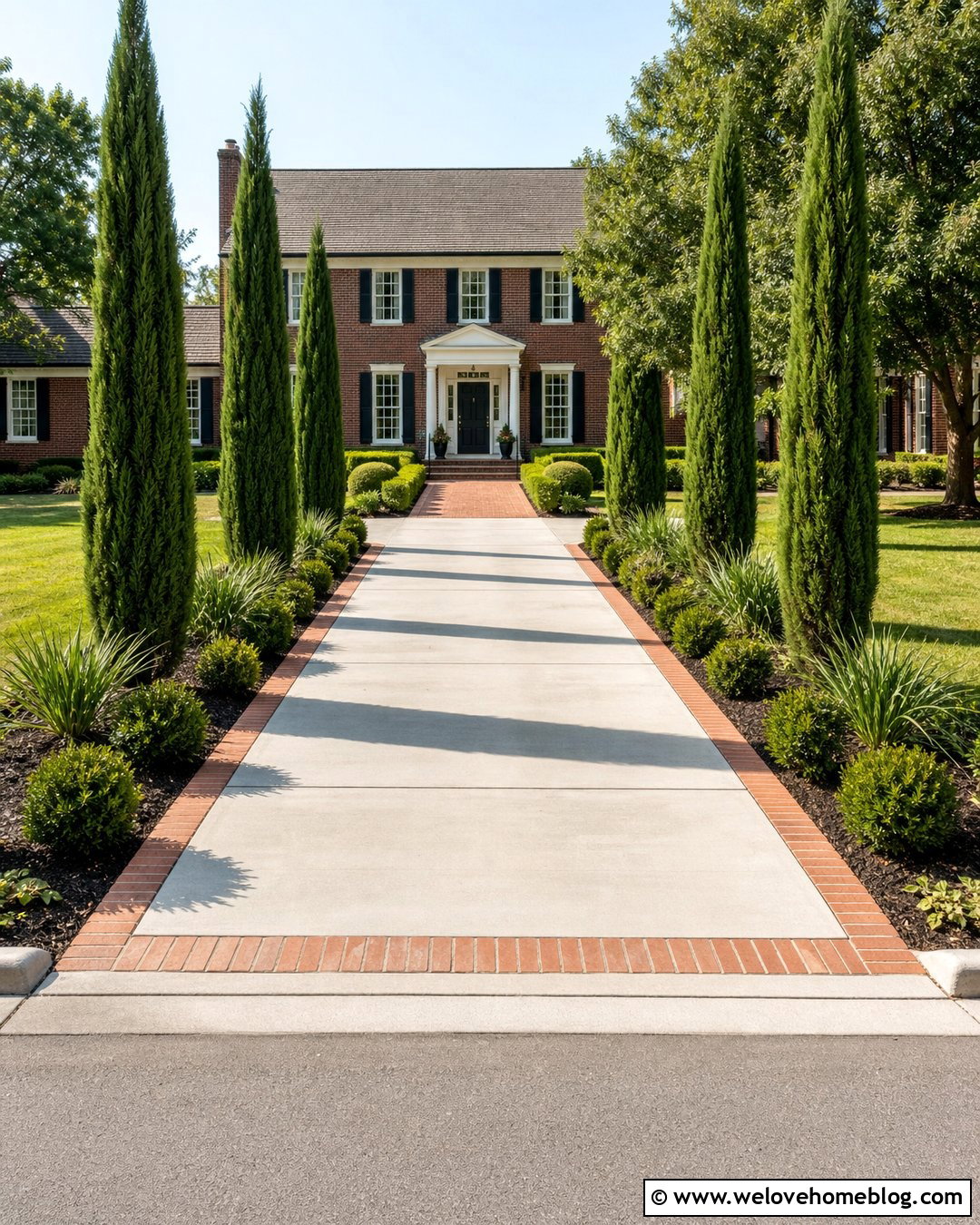 Cypress Tree Driveway With Brick Edging - 20 Cypress Tree Driveway Ideas