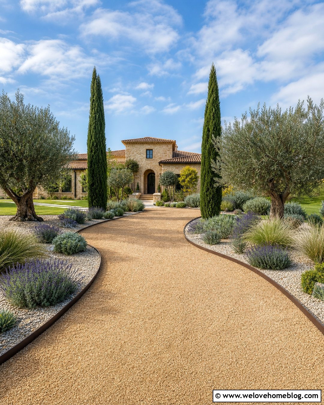 Cypress Tree Driveway With Olive Trees - 20 Cypress Tree Driveway Ideas