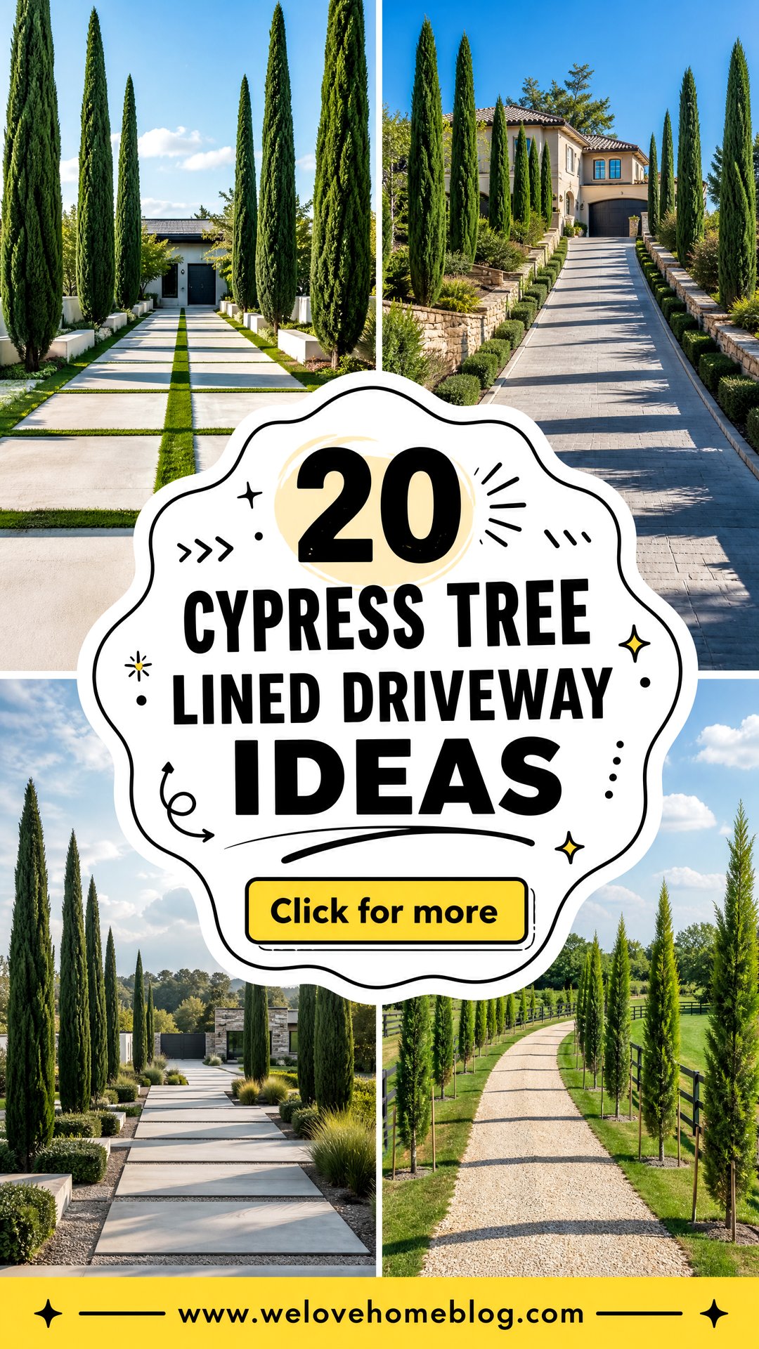 20 Cypress Tree Lined Driveway Ideas for a Grand Entrance - 20 Cypress Tree Lined Driveway Ideas for a Grand Entrance