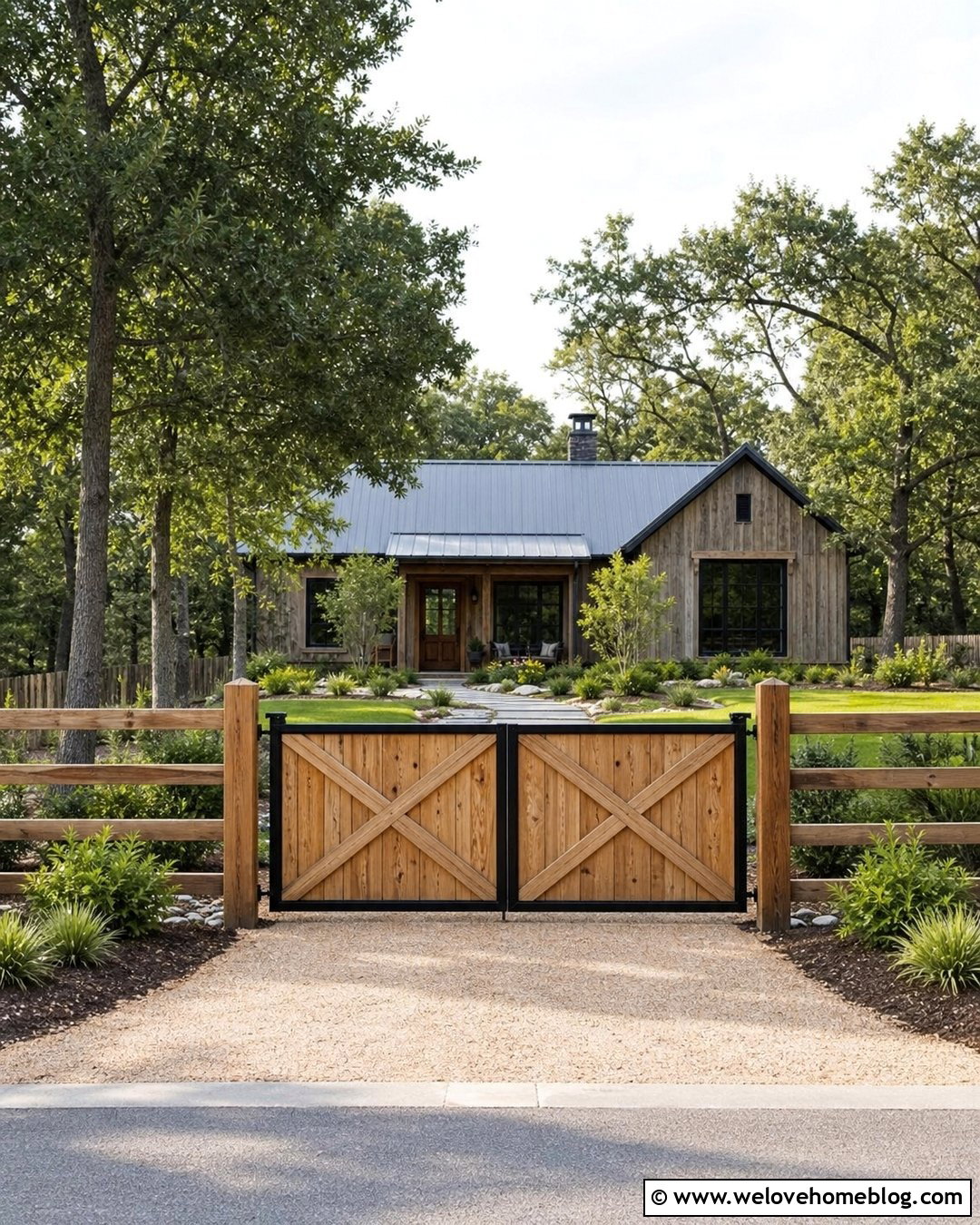 DIY Wood Driveway Gate - 45 Driveway Gate Ideas