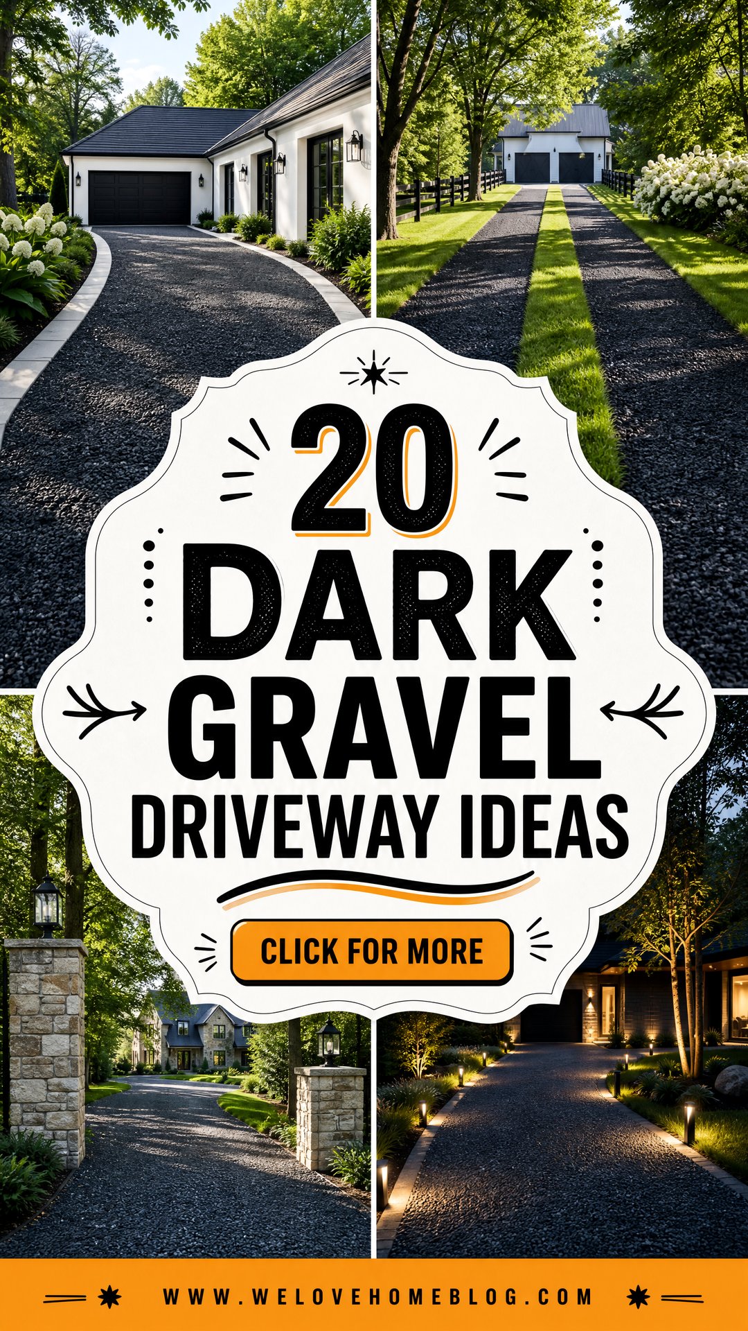 20 Dark Gravel Driveway Ideas for Dramatic Curb Appeal - 20 Dark Gravel Driveway Ideas for Dramatic Curb Appeal