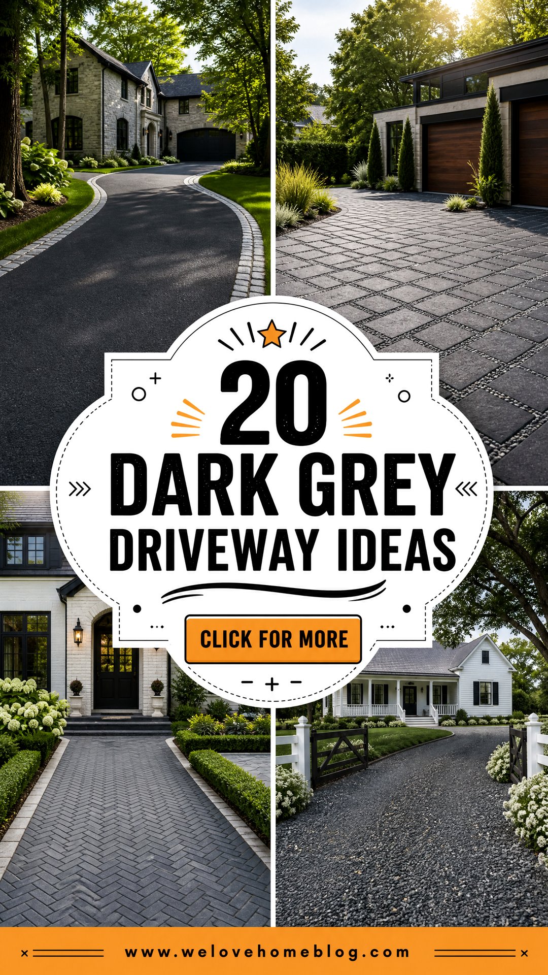 20 Dark Grey Driveway Ideas to Instantly Elevate Curb Appeal - 20 Dark Grey Driveway Ideas to Instantly Elevate Curb Appeal