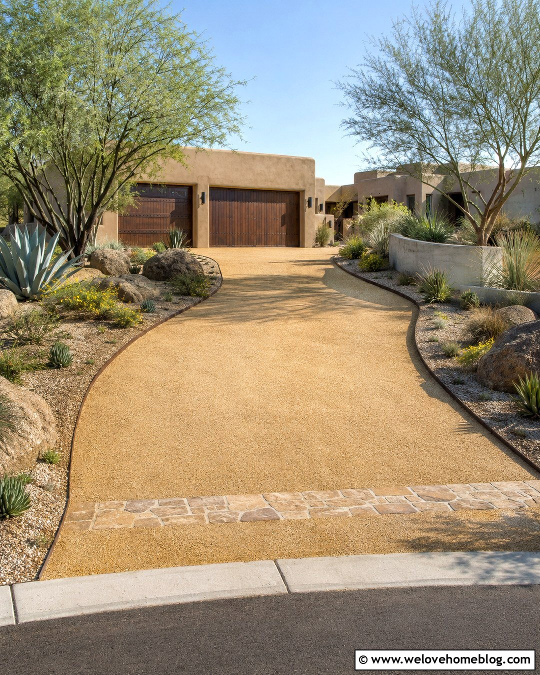 Decomposed Granite Desert Driveway - 20 Cool Driveways Ideas