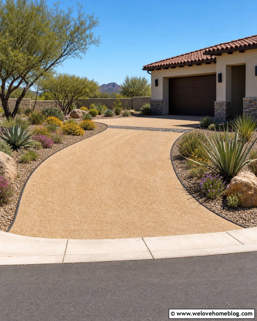 Decomposed Granite Driveway - 35 Stone Driveway Ideas