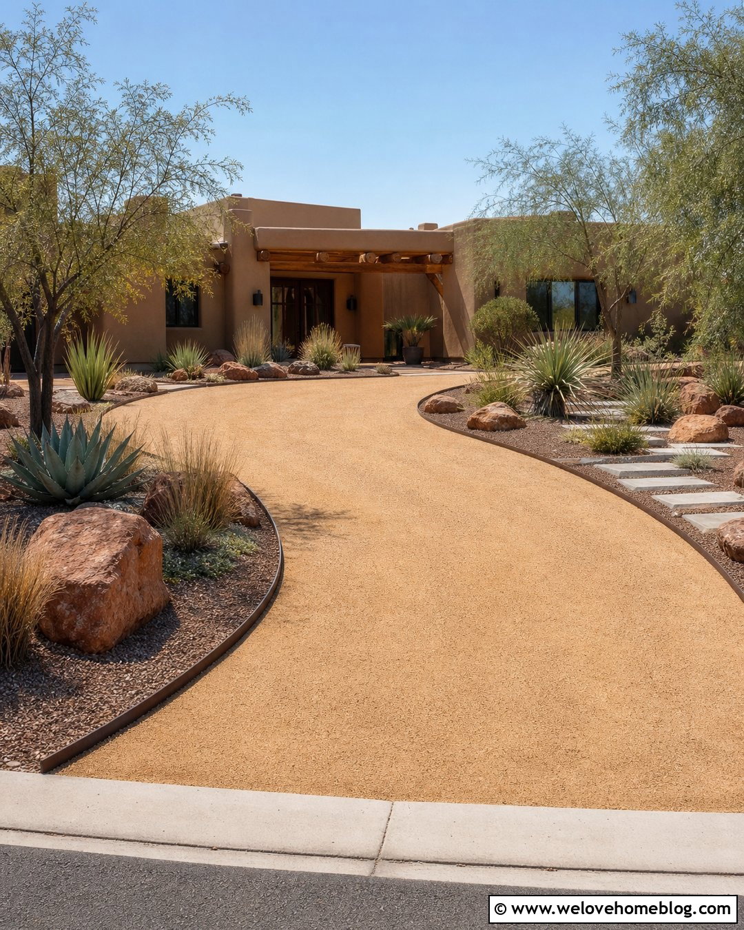 Decomposed Granite Driveway With Desert Landscaping - 35 home driveway ideas
