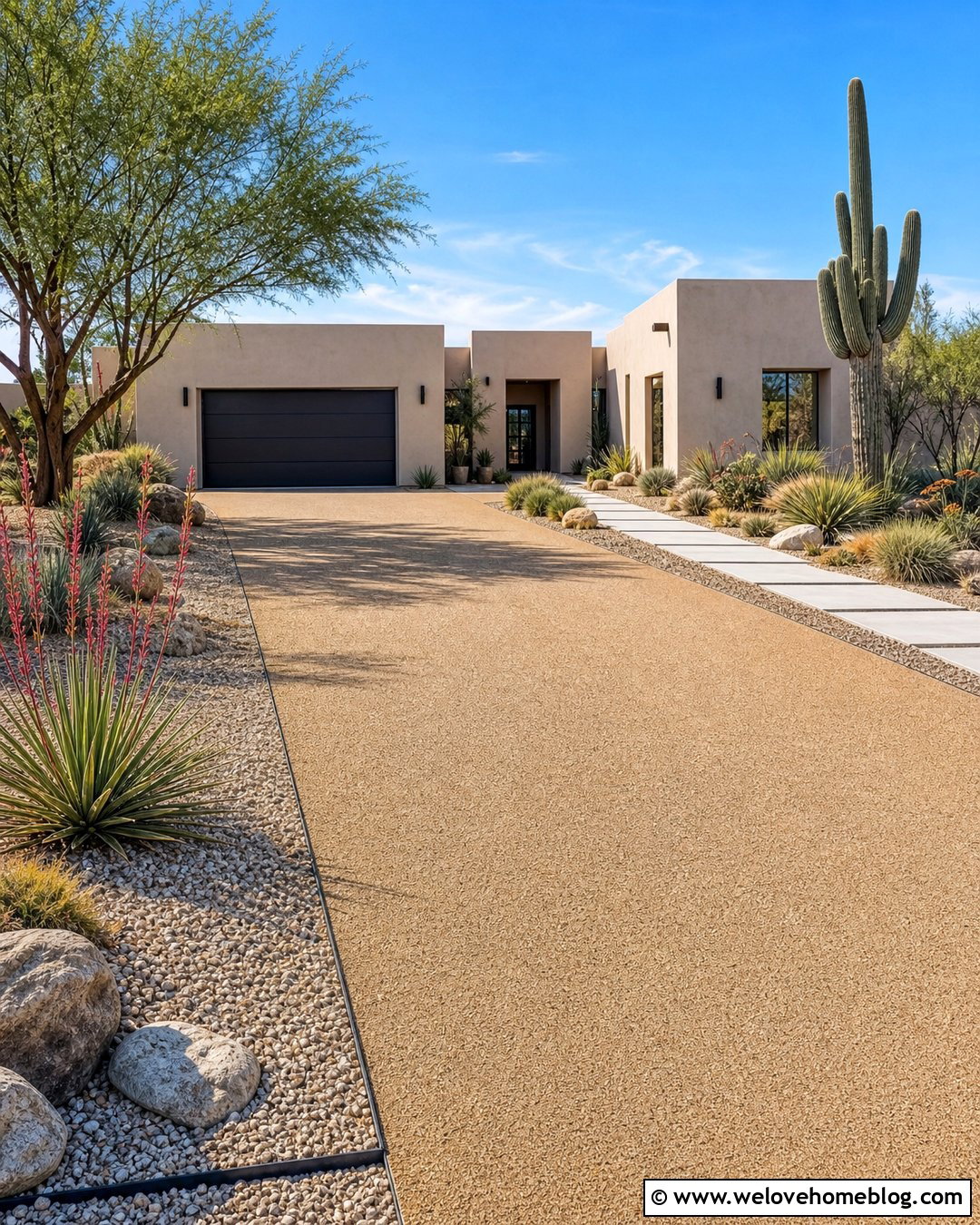 Decomposed Granite Driveway With Steel Edging - 40 driveway on a budget ideas