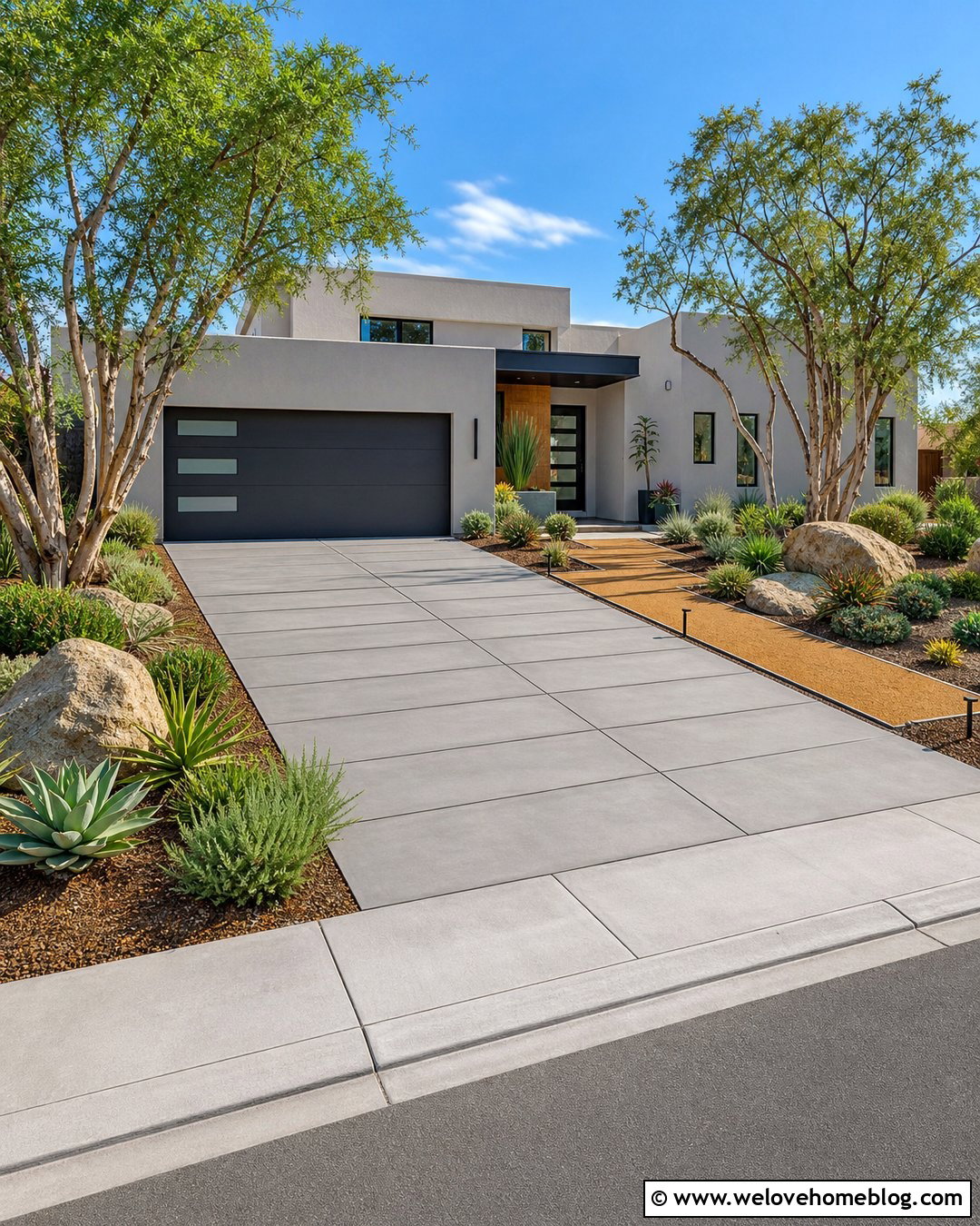Decomposed Granite Paver Driveway Border - 40 Driveway Border Ideas