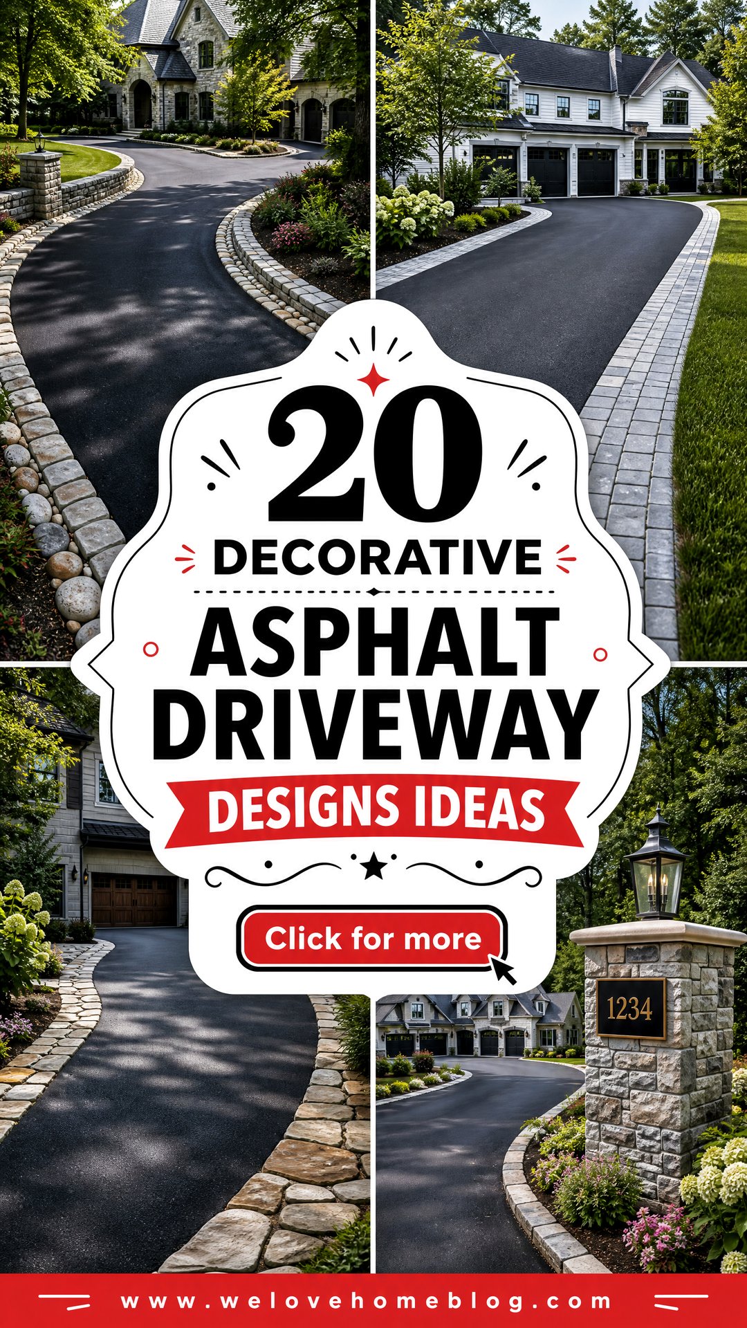 20 Decorative Asphalt Driveway Designs Ideas for Stylish Homes - 20 Decorative Asphalt Driveway Designs Ideas for Stylish Homes