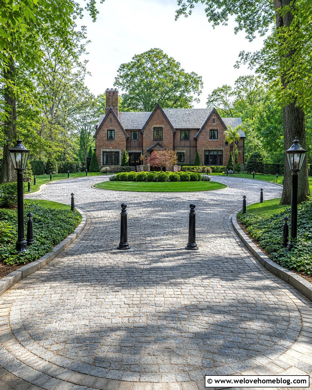 Decorative Bollard Driveway Barrier - 25 Driveway Barrier Ideas