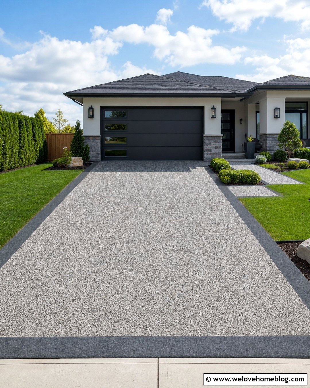 Decorative Flake Concrete Driveway Coating - 25 Resurface Concrete Driveway Ideas