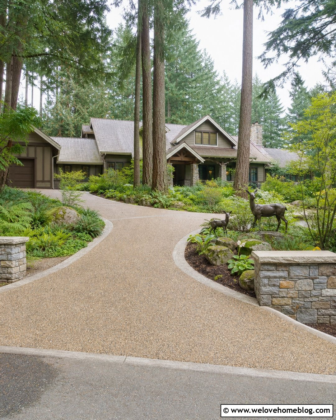 Deer Statues for Woodland Driveway - 20 Driveway Entrance Statues Ideas