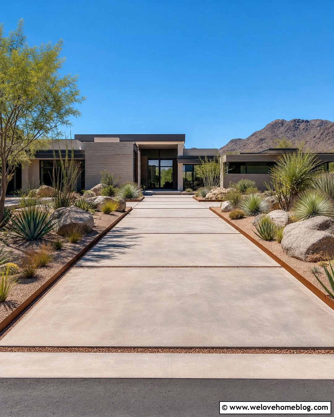 Desert Modern Driveway - 45 modern driveway ideas