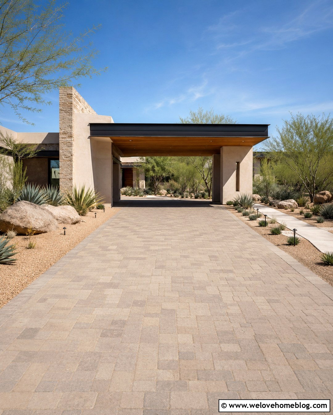 Desert Modern Porte Cochere Driveway - 20 Porte Cochere Driveway Modern Ideas